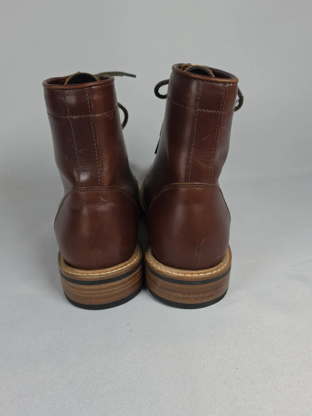 Nisolo Andres Everyday Boots Brandy Brown Leather Lace Up Mens 9